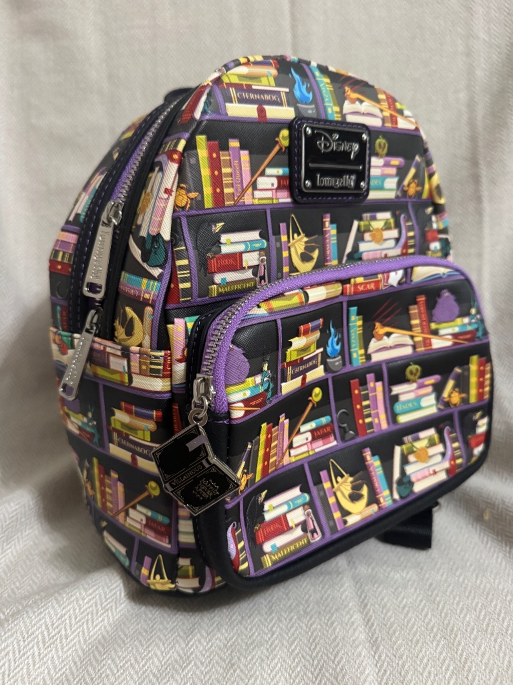 Disney Loungefly Villains Books Backpack